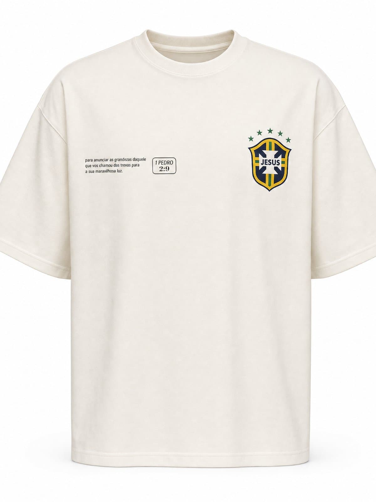 Camiseta do Brasil Cristã Jesus Branca